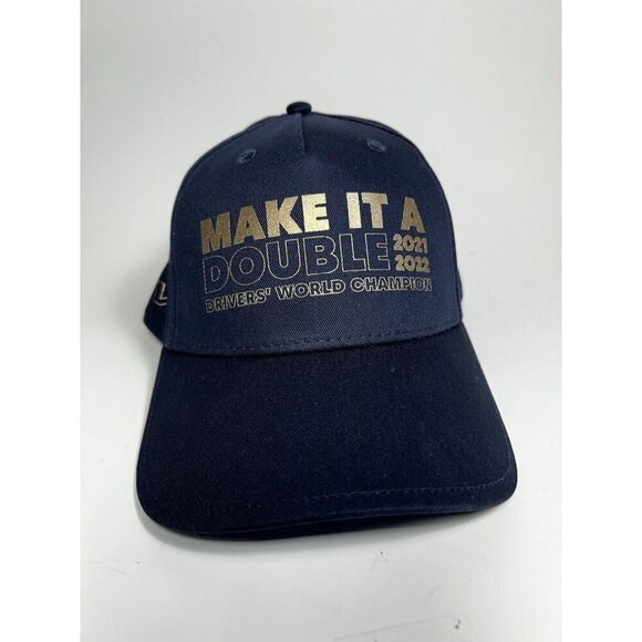 Red Bull Racing Verstappen Championship Winner Hat 2022 MAKE IT A DOUBLE NewWT - Picture 2 of 8